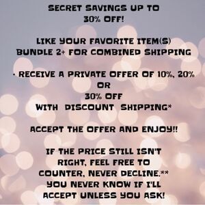 SECRET SAVINGS UP TO
30% OFF! 